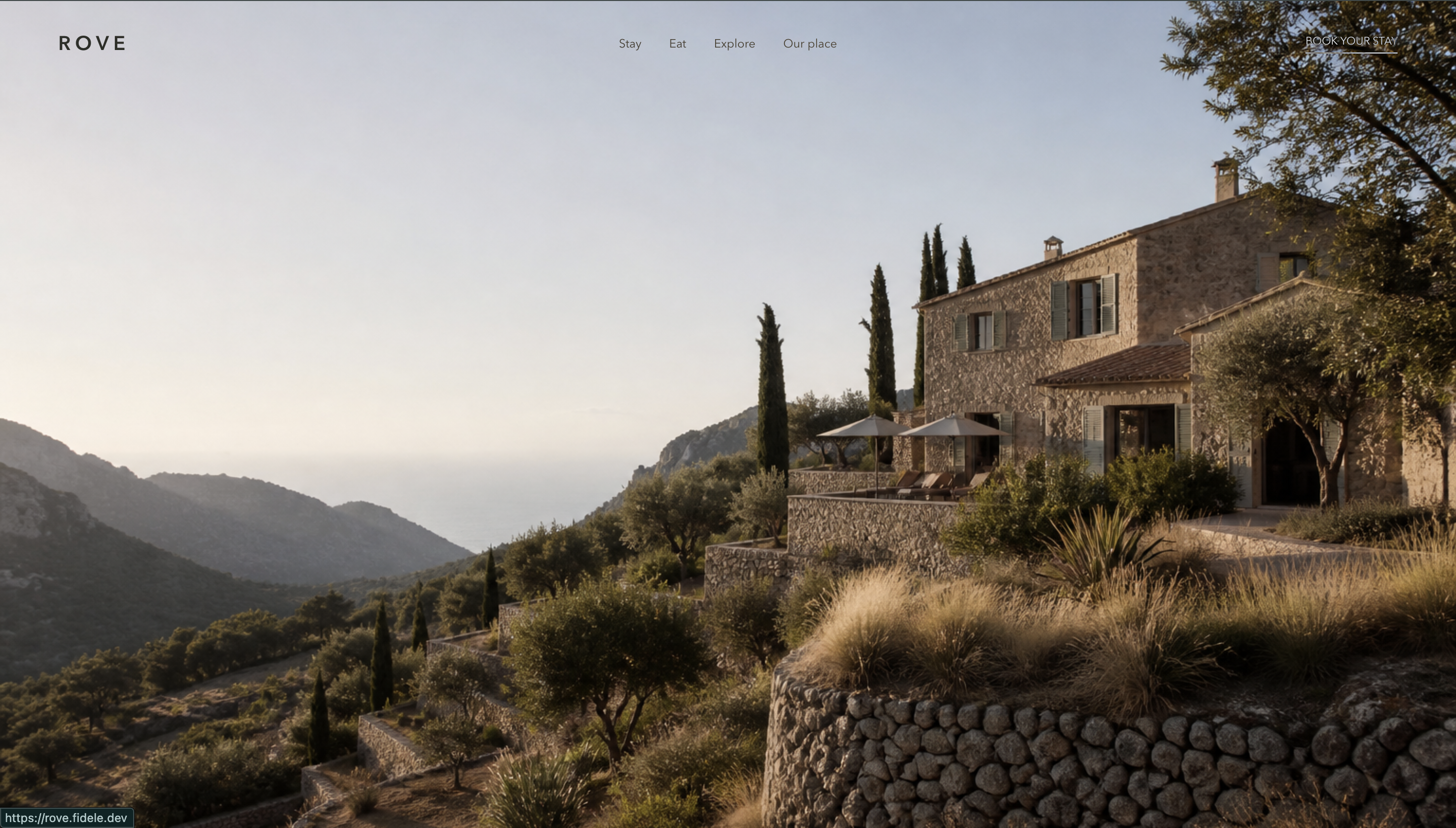 Rove homepage screenshot